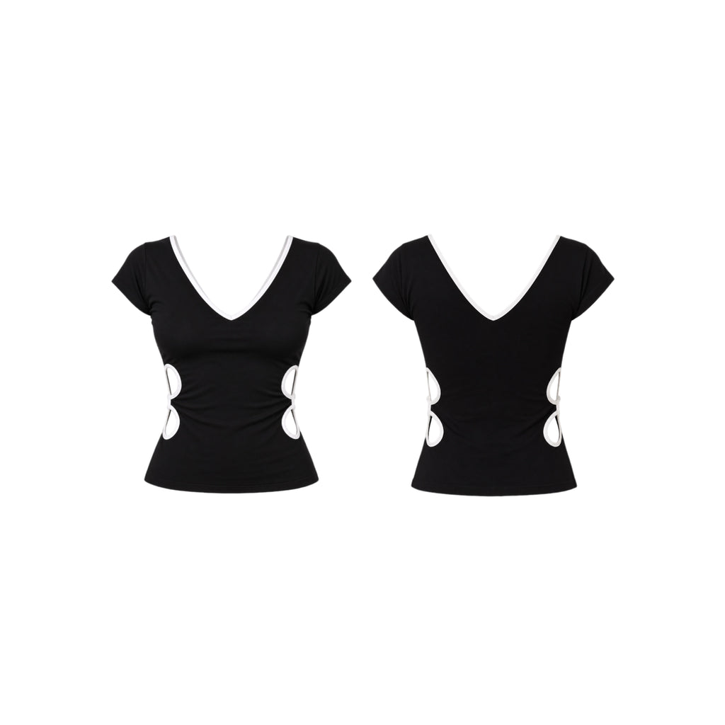 Black Cut Out Top