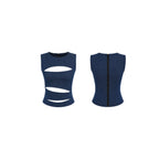 Denim Cut Out Top